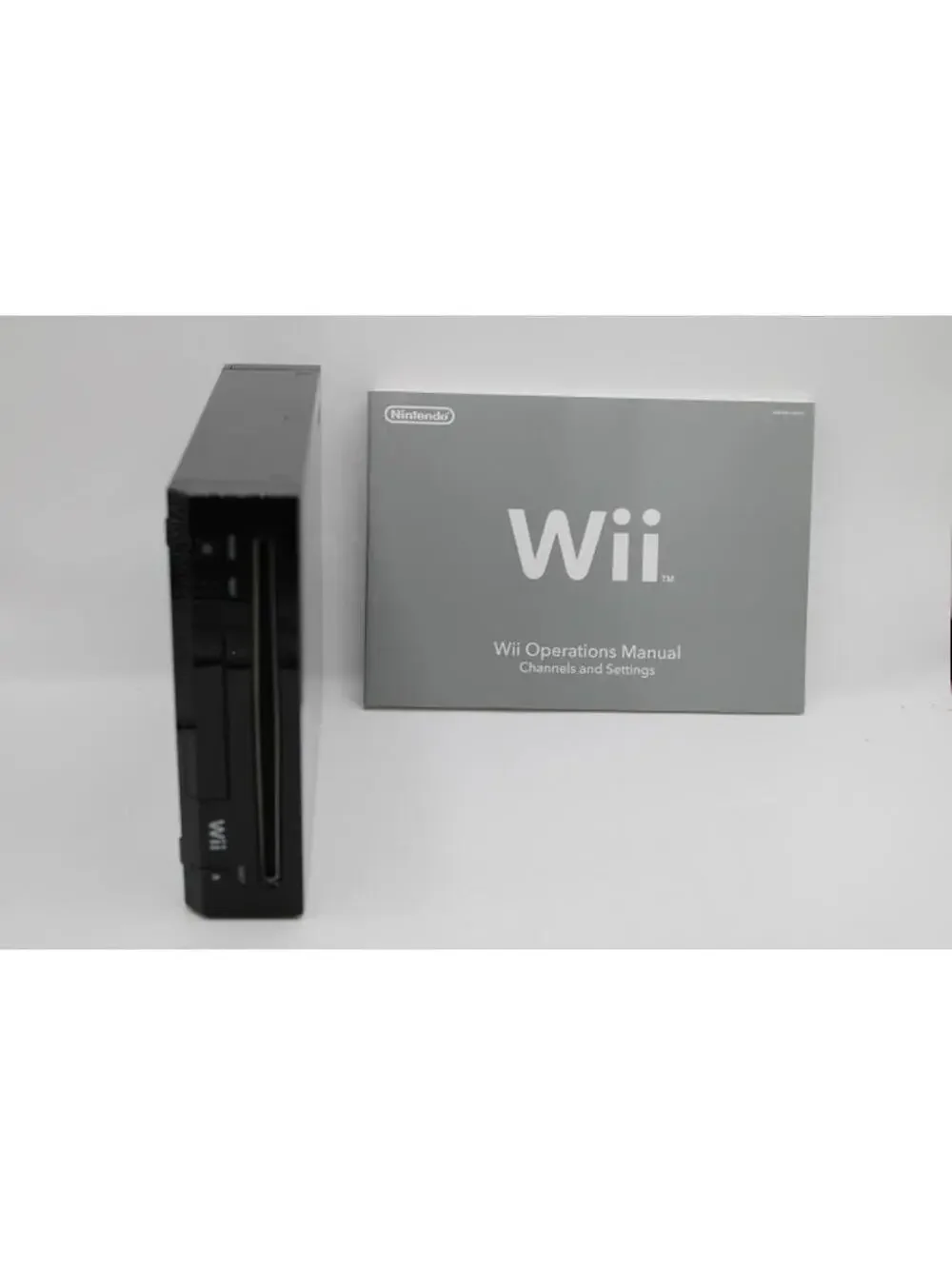 Nintendo Wii Black Game Console ONLY with Operations Manual RVL-101- UNTESTED